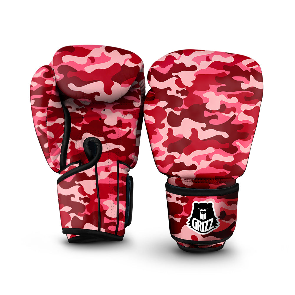Moroon Camo And Camouflage Print Boxing Gloves-grizzshop