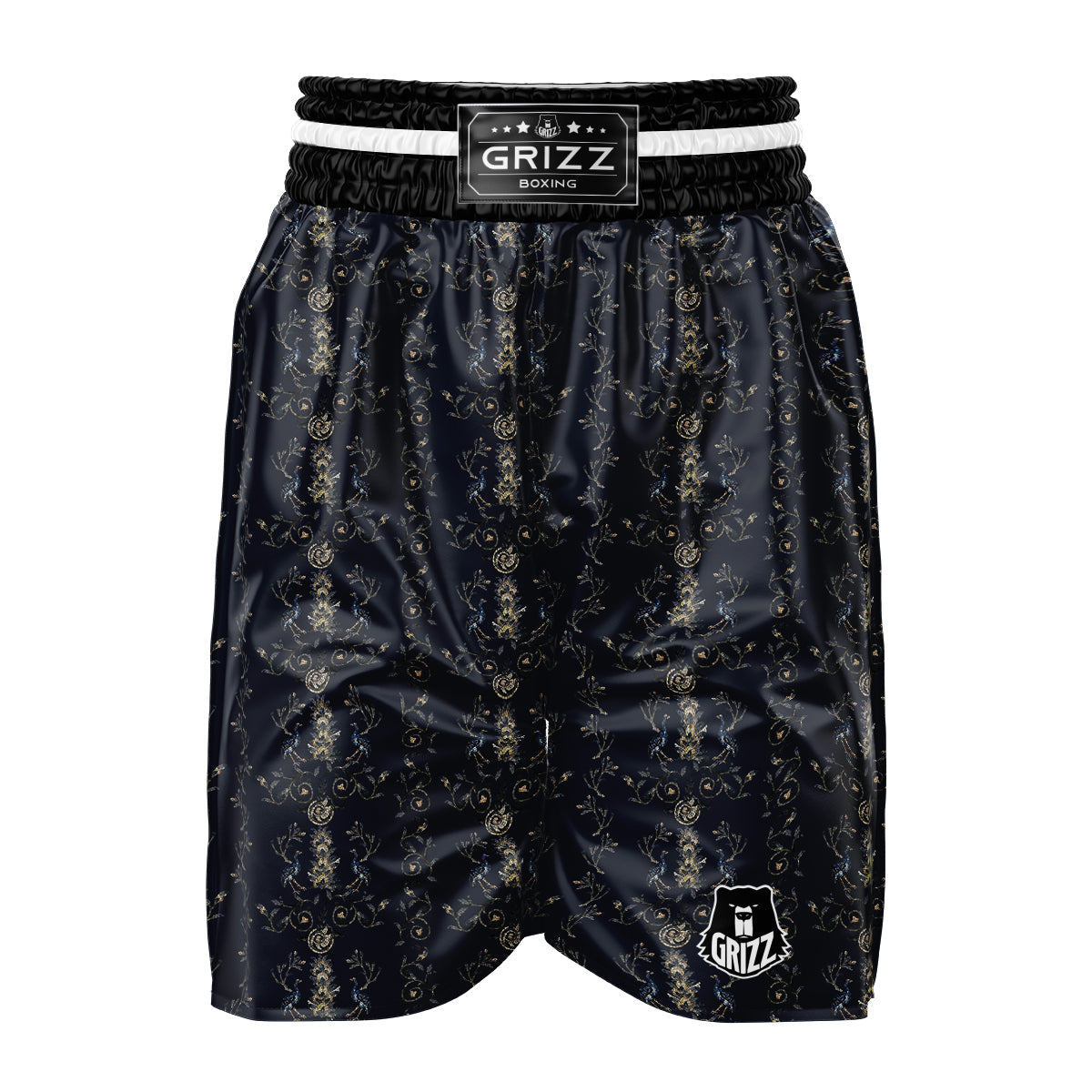 Mosaic Bird Pattern Boxing Shorts-grizzshop