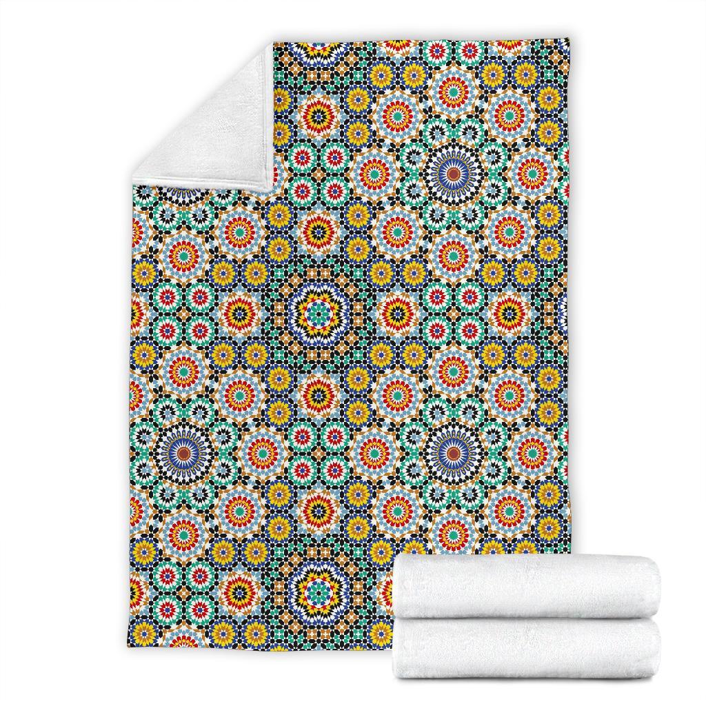 Mosaic Colorful Pattern Print Blanket-grizzshop