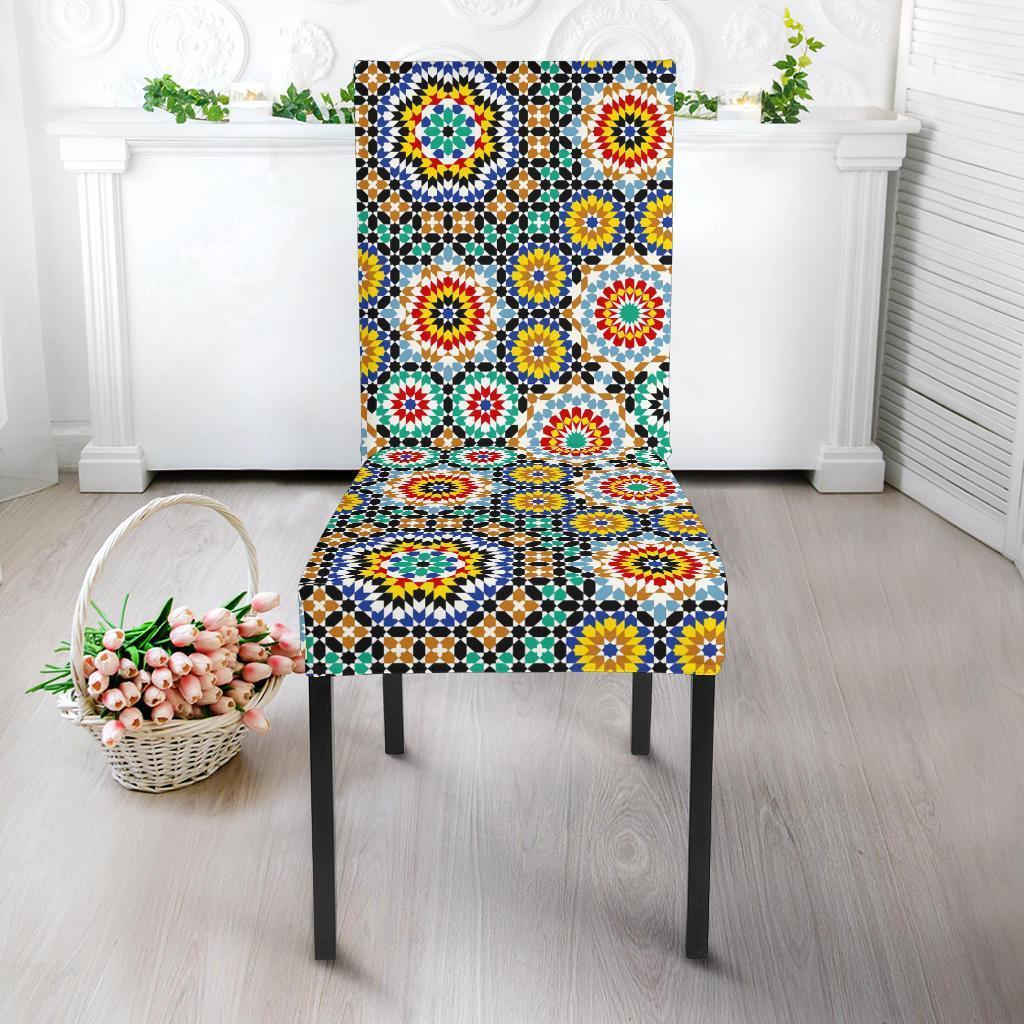 Mosaic Colorful Pattern Print Chair Cover-grizzshop