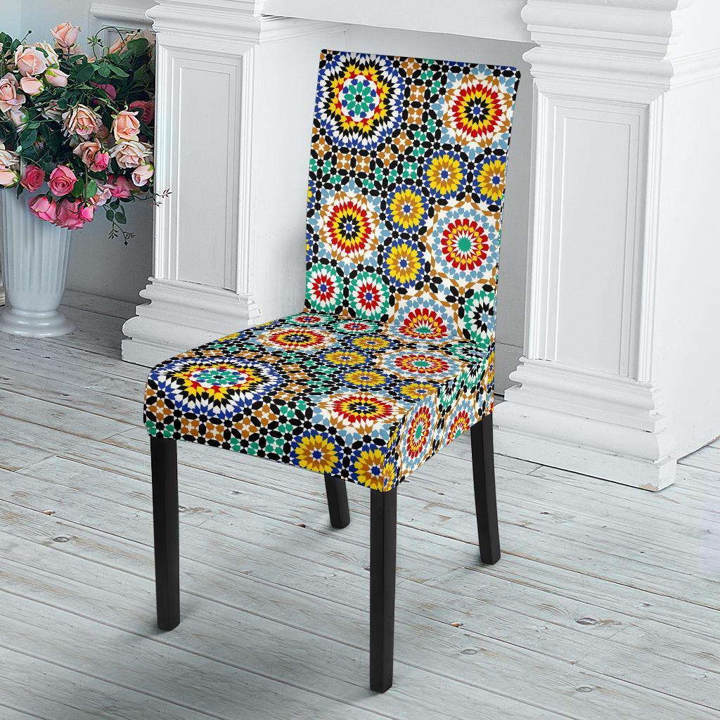 Mosaic Colorful Pattern Print Chair Cover-grizzshop