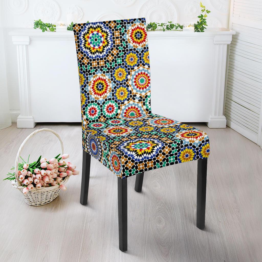 Mosaic Colorful Pattern Print Chair Cover-grizzshop
