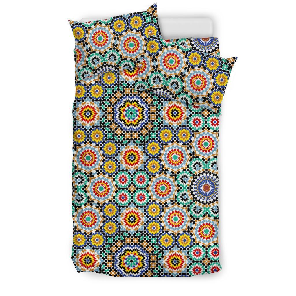 Mosaic Colorful Pattern Print Duvet Cover Bedding Set-grizzshop