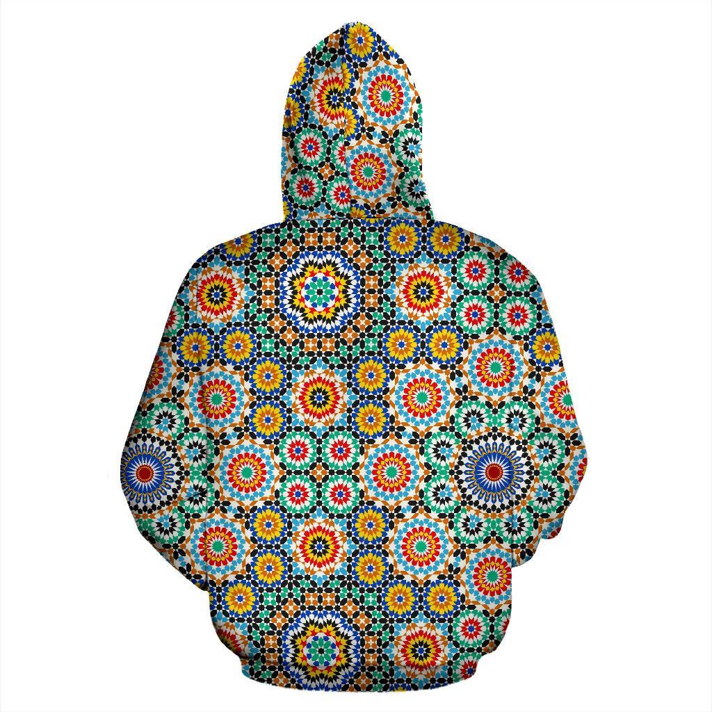 Mosaic Colorful Pattern Print Men Women Pullover Hoodie-grizzshop