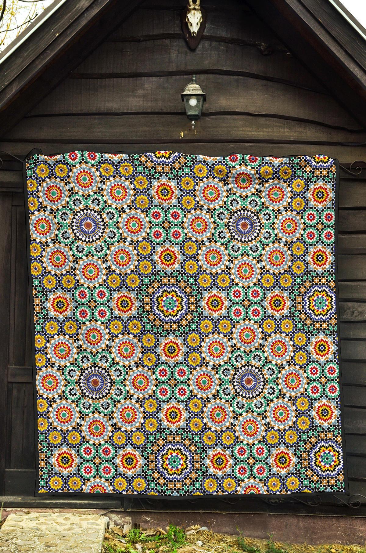 Mosaic Colorful Pattern Print Quilt-grizzshop