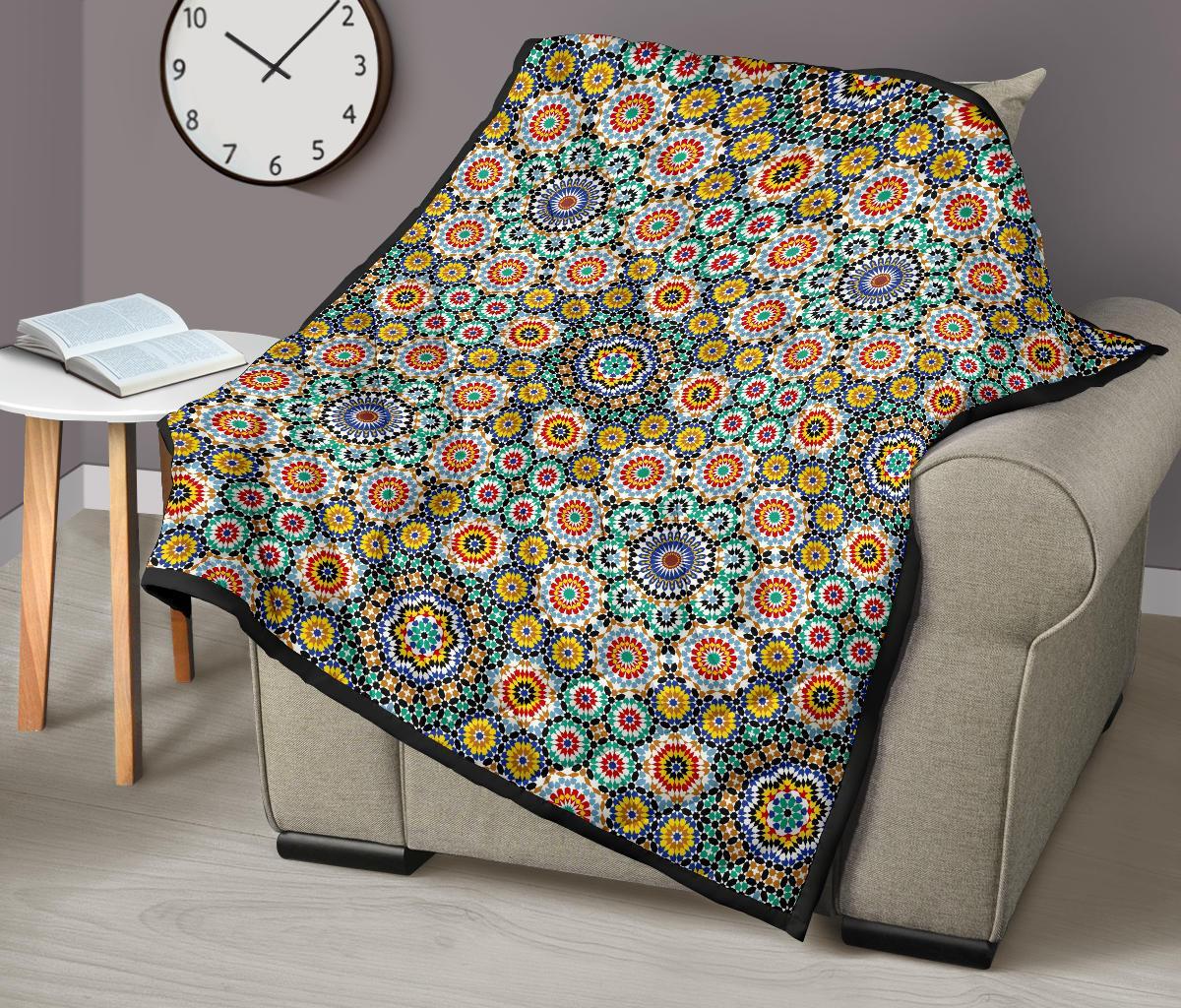 Mosaic Colorful Pattern Print Quilt-grizzshop