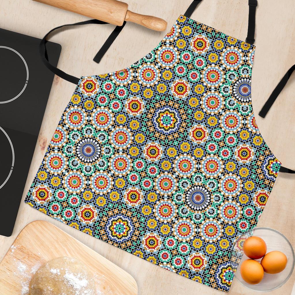Mosaic Colorful Pattern Print Women's Apron-grizzshop