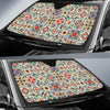 Mosaic Colorful Print Pattern Car Sun Shade-grizzshop