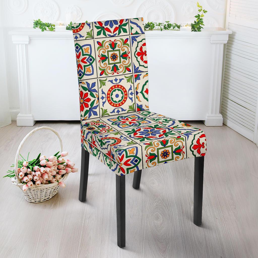 Mosaic Colorful Print Pattern Chair Cover-grizzshop