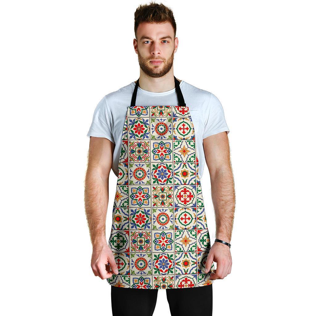 Mosaic Colorful Print Pattern Men's Apron-grizzshop