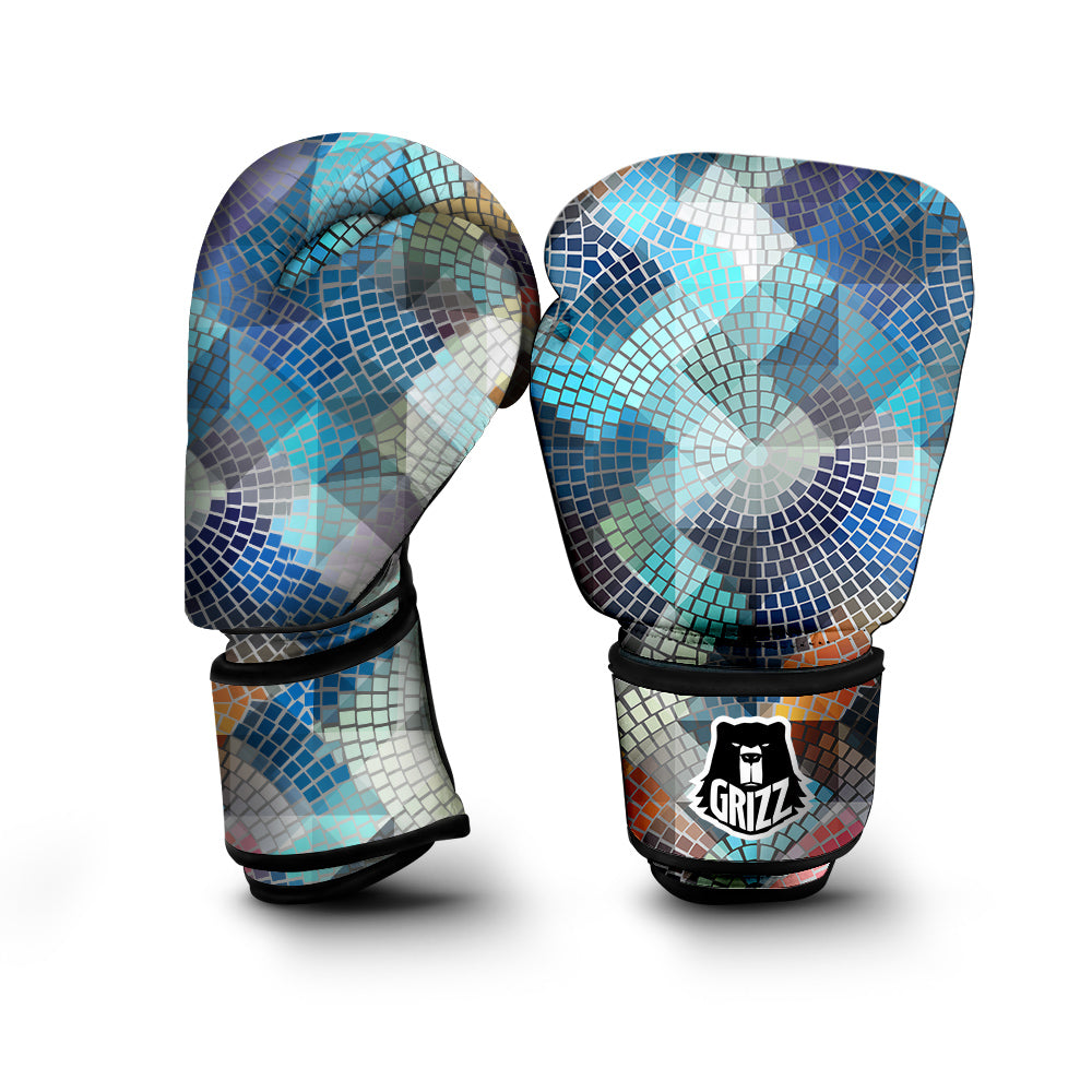 Mosaic Geometric Colorful Print Boxing Gloves-grizzshop