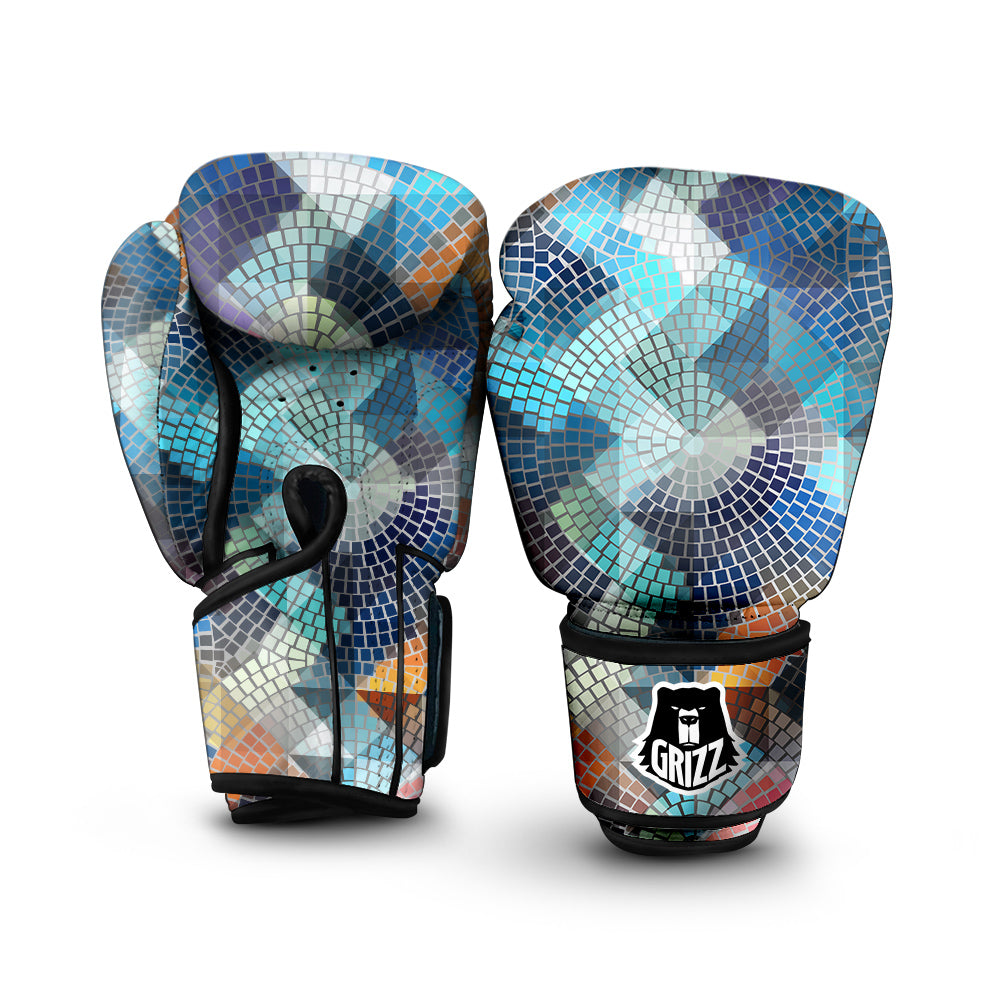 Mosaic Geometric Colorful Print Boxing Gloves-grizzshop