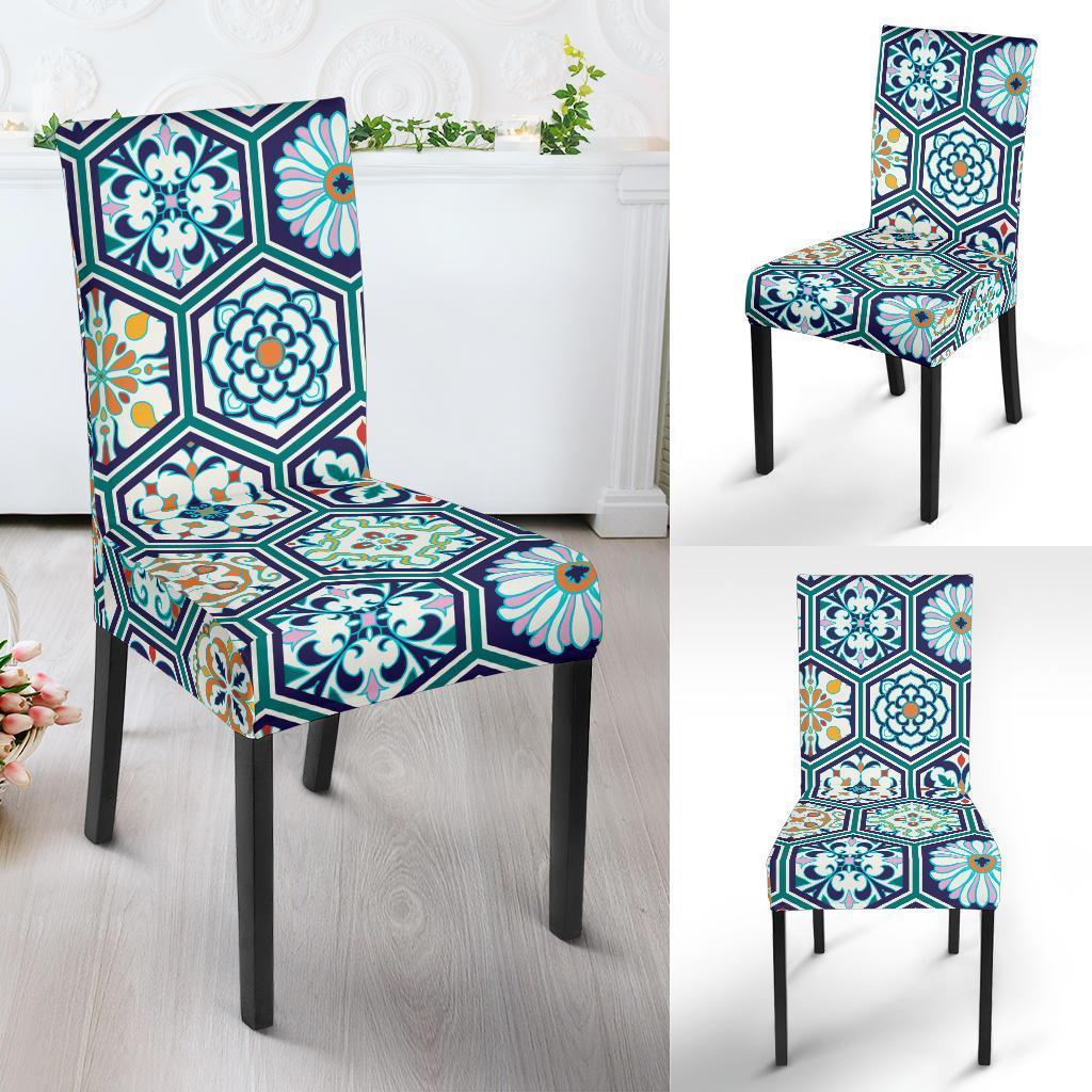 Mosaic Pattern Print Chair Cover-grizzshop