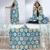 Mosaic Pattern Print Hooded Blanket-grizzshop