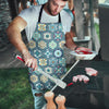 Mosaic Pattern Print Men's Apron-grizzshop