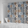 Mosaic Print Pattern Bathroom Shower Curtain-grizzshop