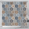 Mosaic Print Pattern Bathroom Shower Curtain-grizzshop