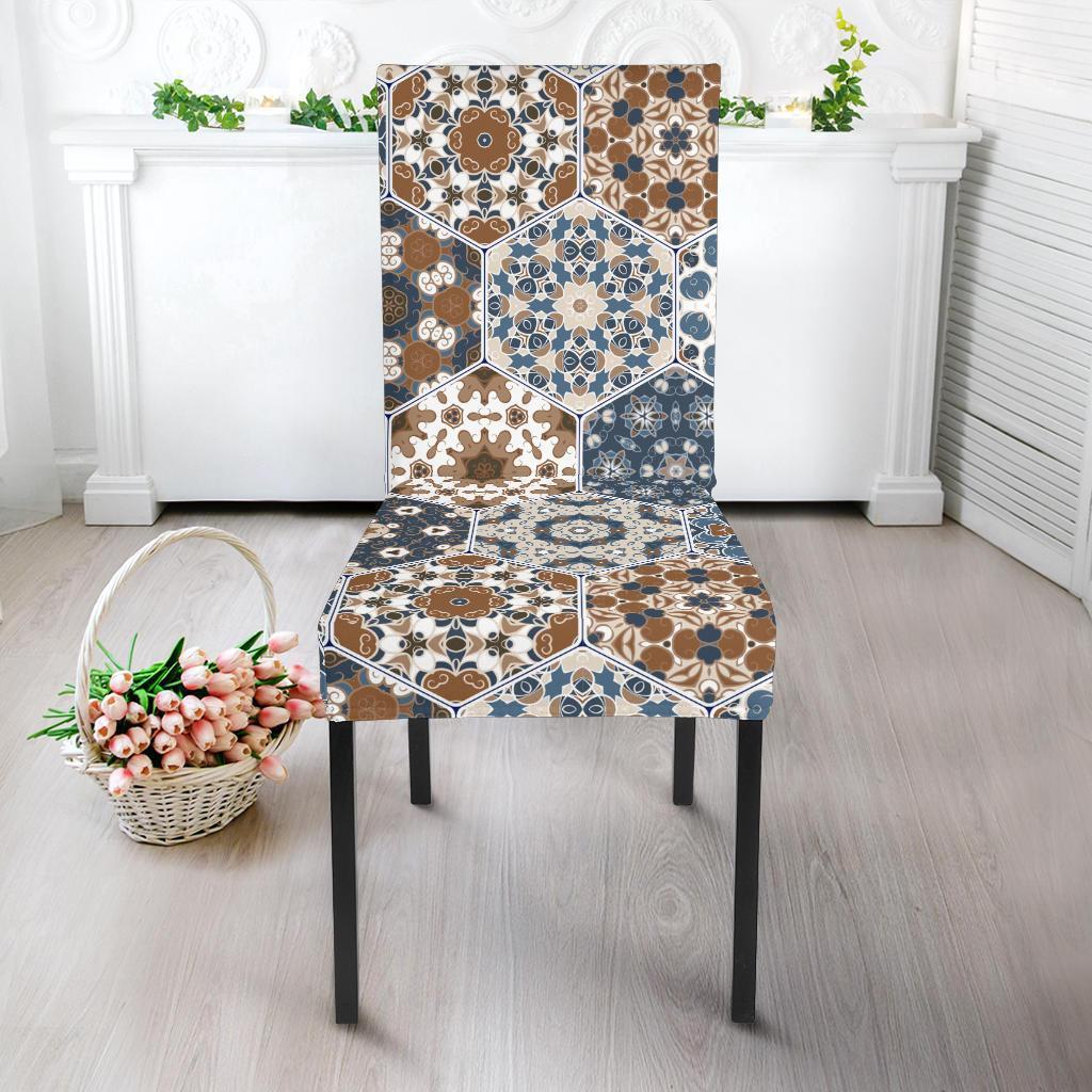 Mosaic Print Pattern Chair Cover-grizzshop