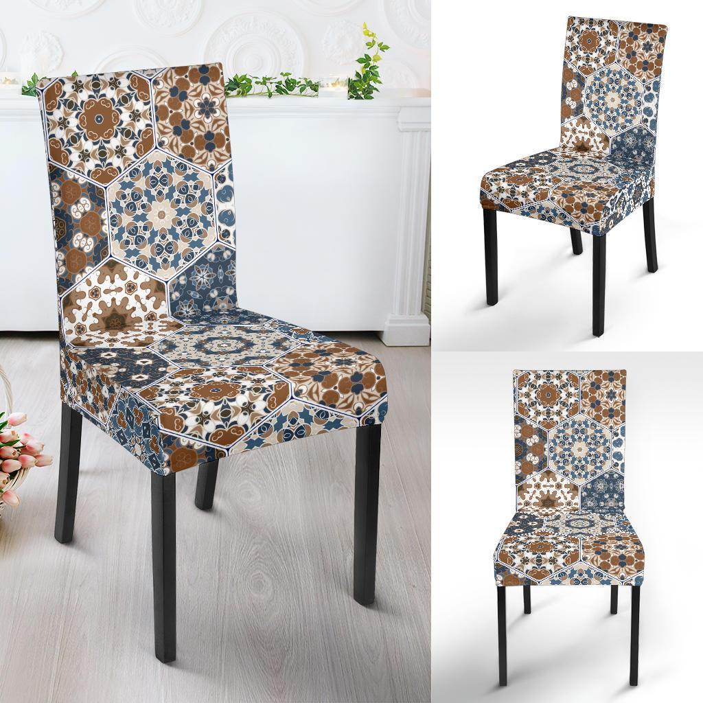 Mosaic Print Pattern Chair Cover-grizzshop