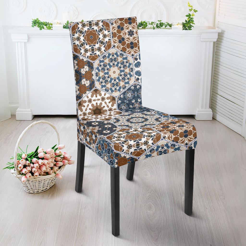 Mosaic Print Pattern Chair Cover-grizzshop