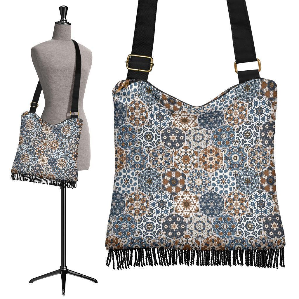 Mosaic Print Pattern Crossbody bags-grizzshop