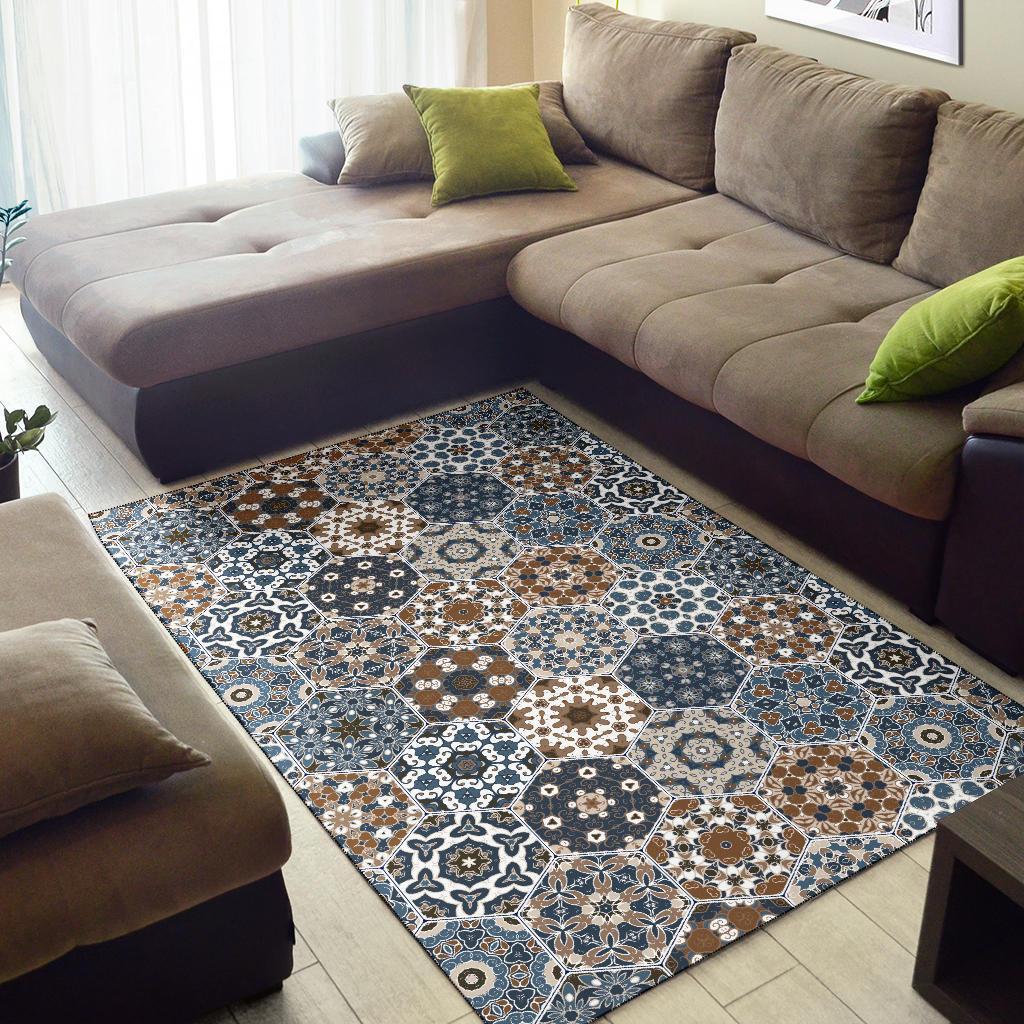 Mosaic Print Pattern Floor Mat-grizzshop