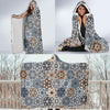 Mosaic Print Pattern Hooded Blanket-grizzshop