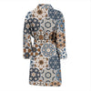 Mosaic Print Pattern Men Long Robe-grizzshop