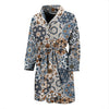 Mosaic Print Pattern Men Long Robe-grizzshop