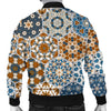 Mosaic Print Pattern Men's Bomber Jacket-grizzshop