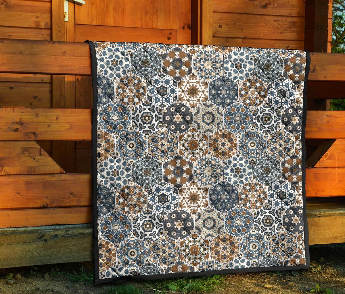 Mosaic Print Pattern Quilt-grizzshop