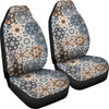 Mosaic Print Pattern Universal Fit Car Seat Covers-grizzshop