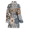 Mosaic Print Pattern Women Long Robe-grizzshop