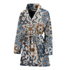 Mosaic Print Pattern Women Long Robe-grizzshop