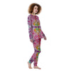 Mosaic Stained Glass Print Pattern Women's Pajamas-grizzshop