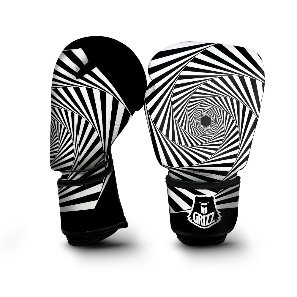 Motion Illusion Angular Swirl Print Boxing Gloves-grizzshop