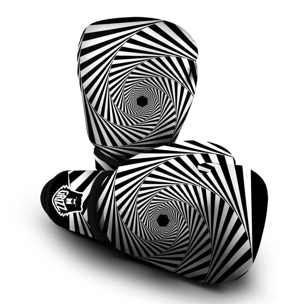 Motion Illusion Angular Swirl Print Boxing Gloves-grizzshop