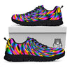 Motion Psychedelic Illusory Print Black Sneaker-grizzshop