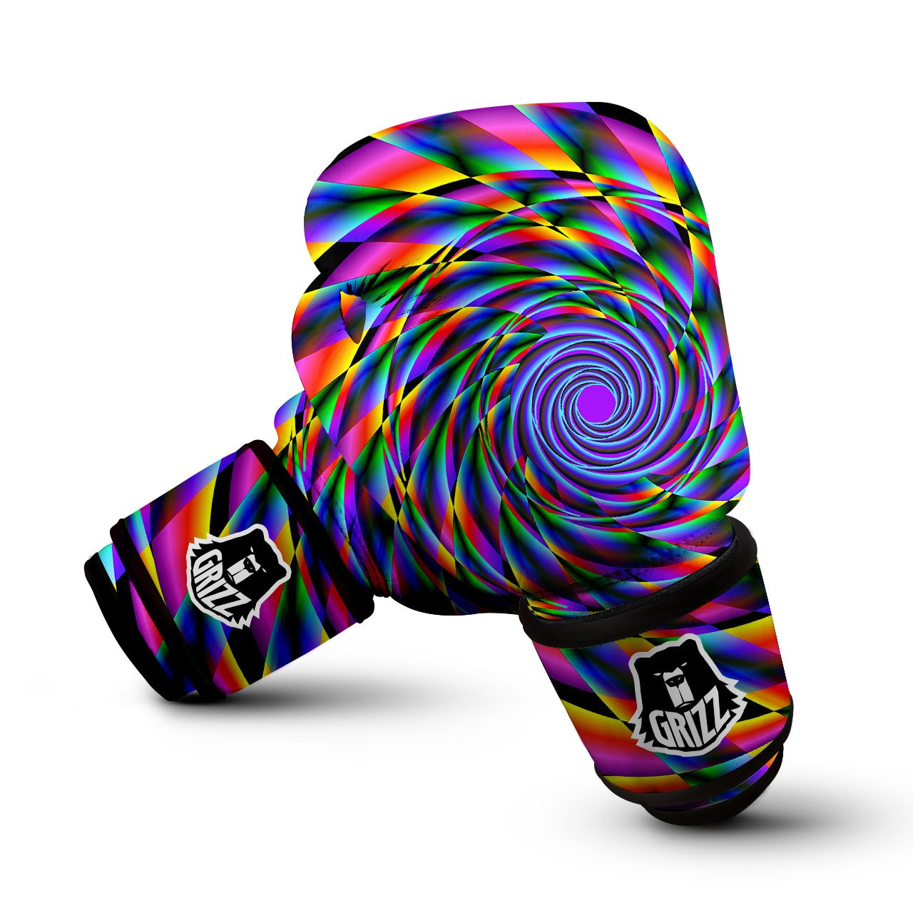 Motion Psychedelic Illusory Print Boxing Gloves-grizzshop