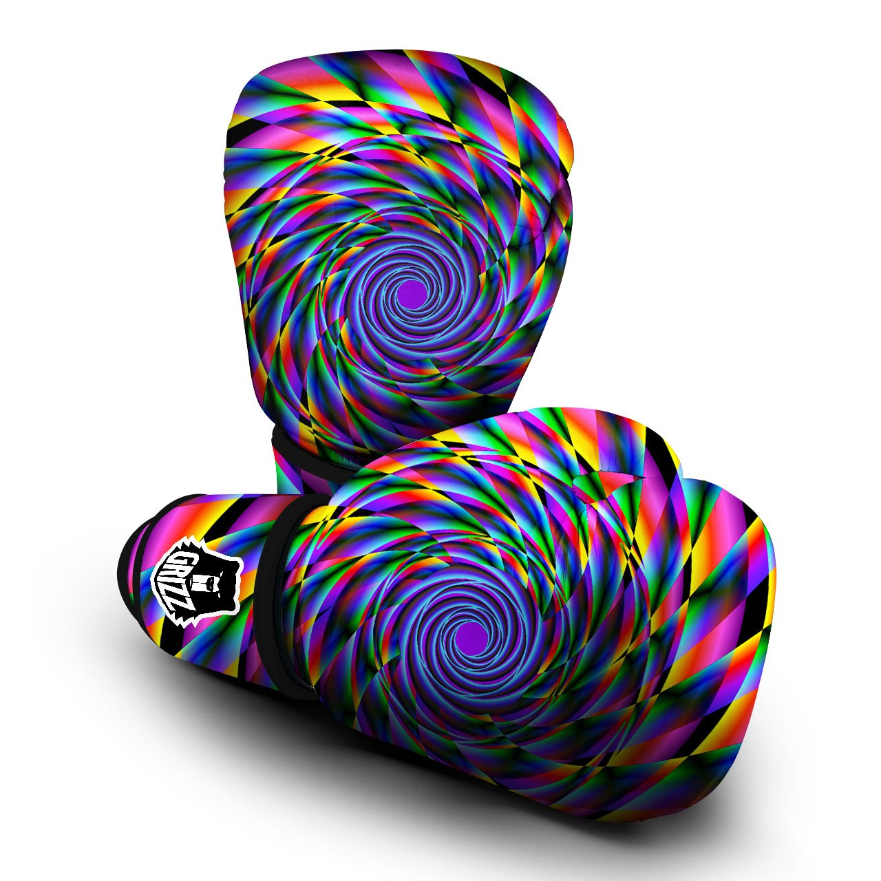 Motion Psychedelic Illusory Print Boxing Gloves-grizzshop