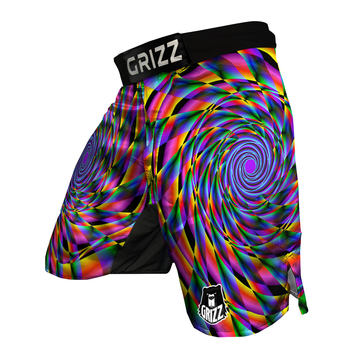 Motion Psychedelic Illusory Print MMA Shorts-grizzshop