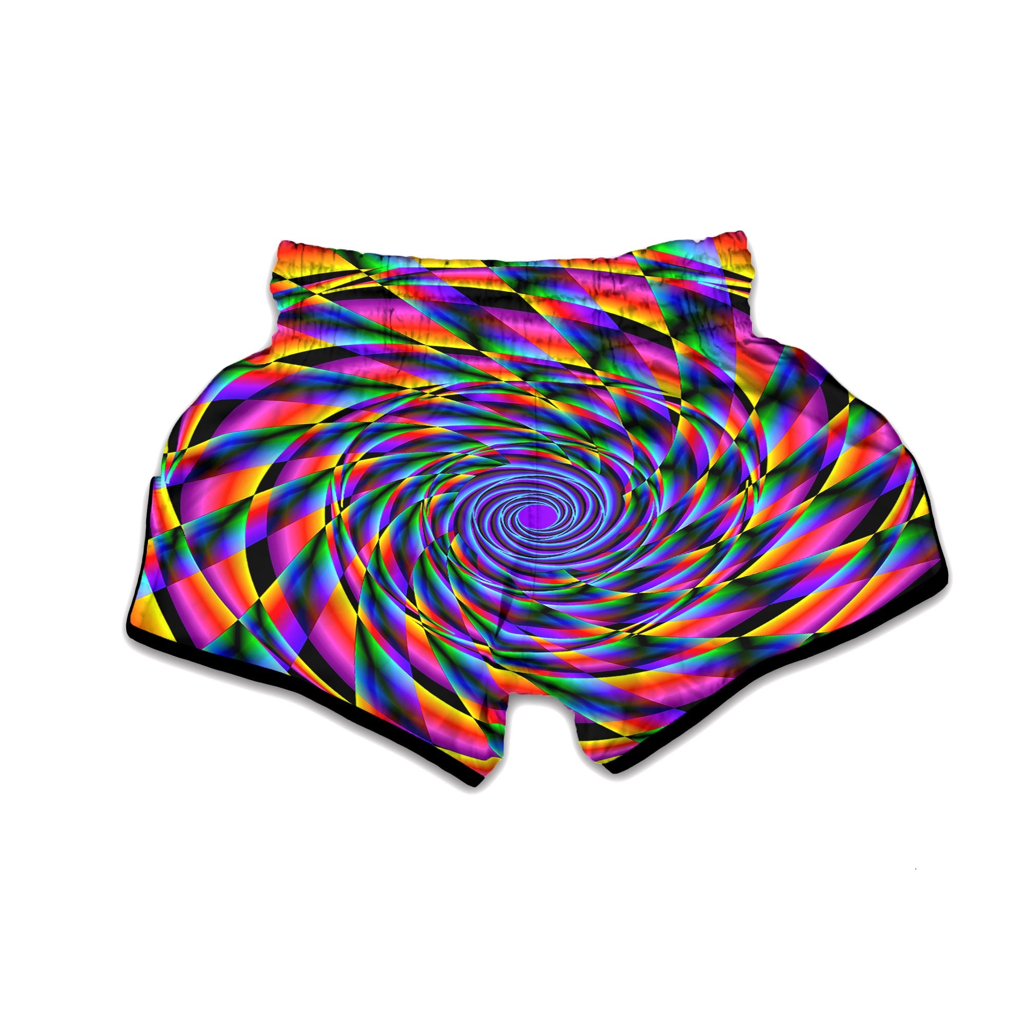 Motion Psychedelic Illusory Print Muay Thai Boxing Shorts-grizzshop