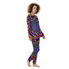 Motion Psychedelic Illusory Print Women's Pajamas-grizzshop