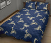 Motocross Pattern Print Bed Set Quilt-grizzshop