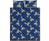 Motocross Pattern Print Bed Set Quilt-grizzshop