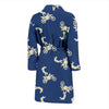 Motocross Pattern Print Men Long Robe-grizzshop