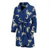 Motocross Pattern Print Men Long Robe-grizzshop