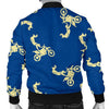 Motocross Pattern Print Men's Bomber Jacket-grizzshop