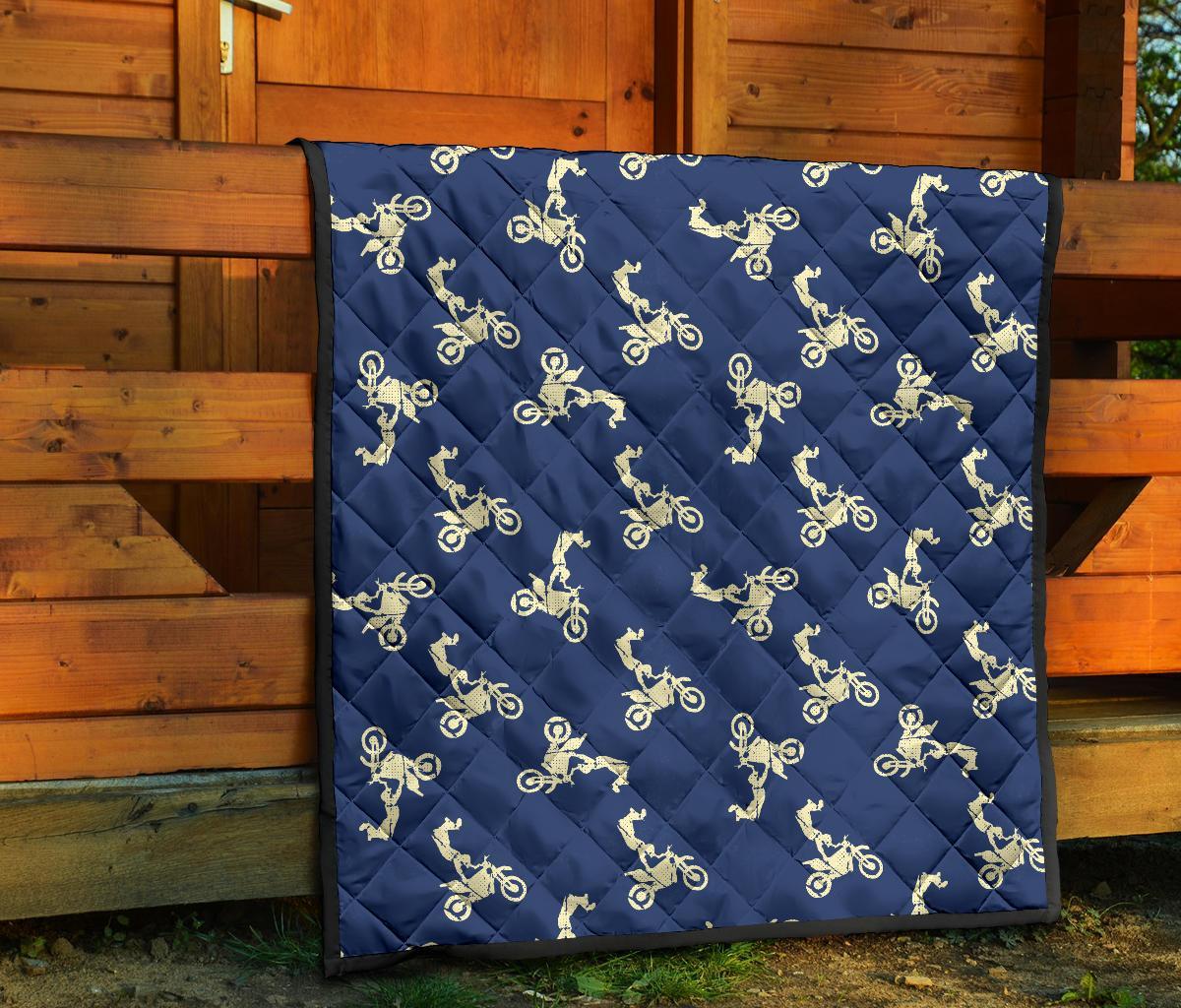 Motocross Pattern Print Quilt-grizzshop