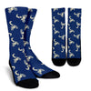 Motocross Pattern Print Unisex Crew Socks-grizzshop